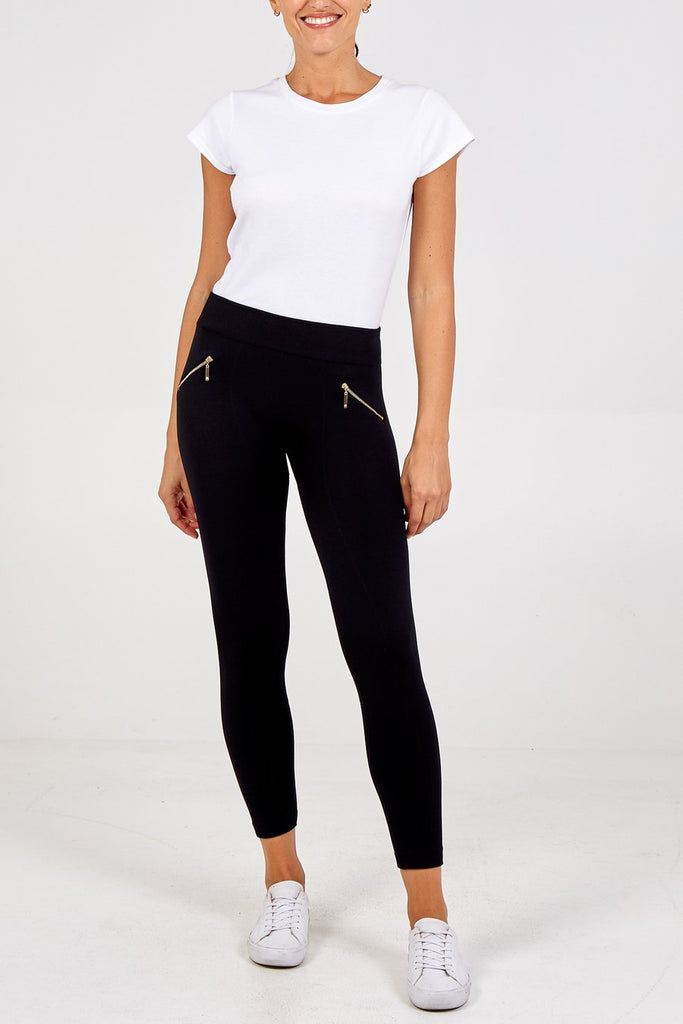 Zip Detail Stretch Legging